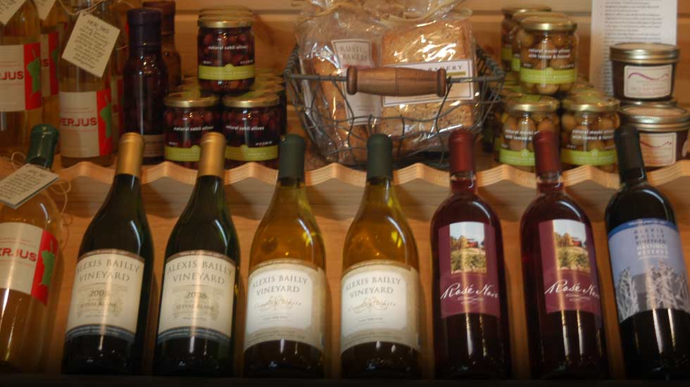 Winery Shop Shelf